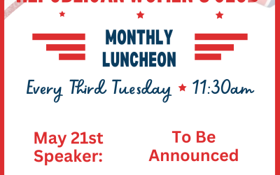 Hamilton County Republican Women’s Club – Monthly Meeting!  Save the Date!